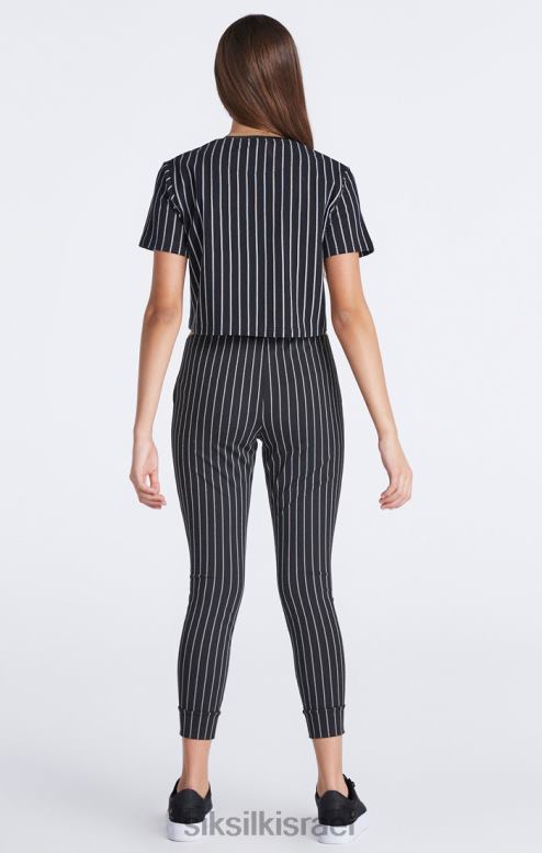 SikSilk בנות ג'וגר פס בייסבול שחור D2LH2348 לבוש