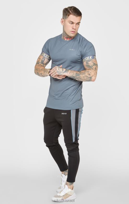 SikSilk גברים חולצת טריקו ספורט טק פחם D2LH2365 לבוש