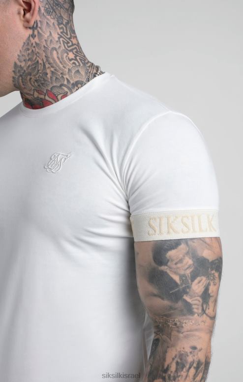 SikSilk גברים חולצת טריקו עם שרוול אלסטי אקרו D2LH2367 לבוש