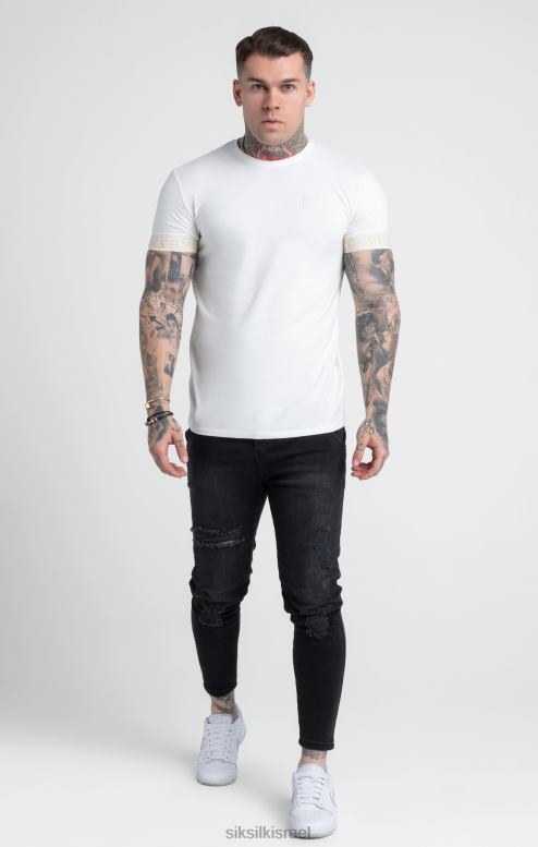 SikSilk גברים חולצת טריקו עם שרוול אלסטי אקרו D2LH2367 לבוש