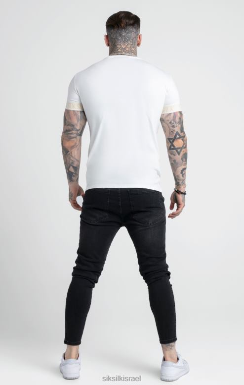 SikSilk גברים חולצת טריקו עם שרוול אלסטי אקרו D2LH2367 לבוש