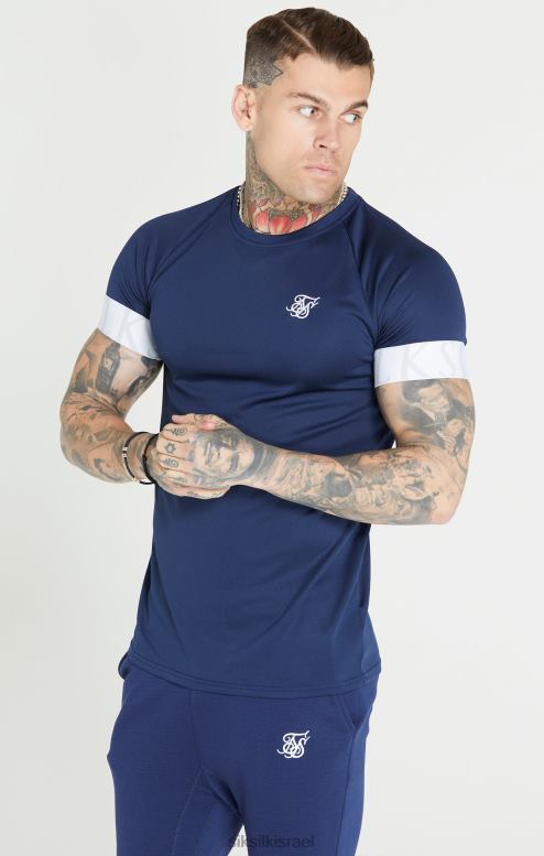 SikSilk גברים חולצת טריקו אלסטית עם שרוול כהה D2LH2369 לבוש