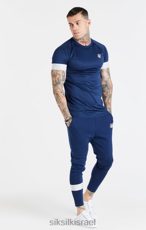 SikSilk גברים חולצת טריקו אלסטית עם שרוול כהה D2LH2369 לבוש