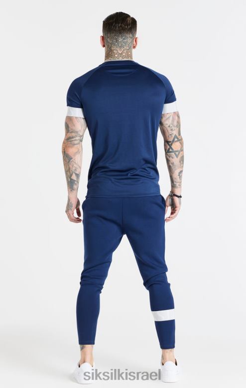 SikSilk גברים חולצת טריקו אלסטית עם שרוול כהה D2LH2369 לבוש