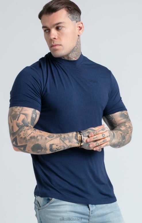 SikSilk גברים חולצת טריקו עם צווארון גבוה D2LH2379 לבוש