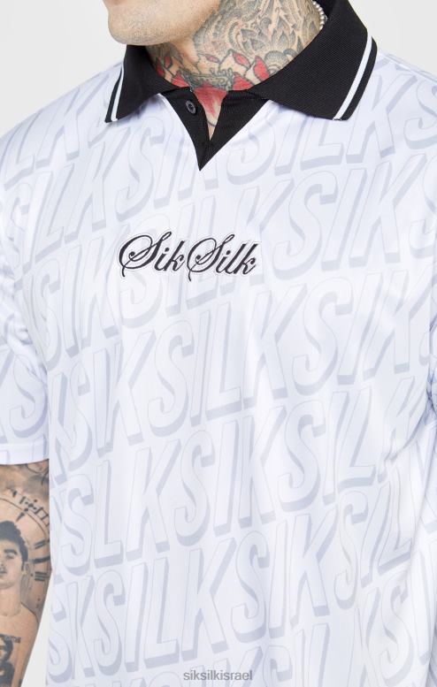 SikSilk גברים חולצת כדורגל לבנה D2LH2380 לבוש