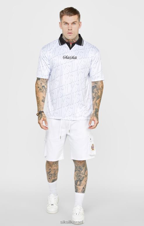 SikSilk גברים חולצת כדורגל לבנה D2LH2380 לבוש