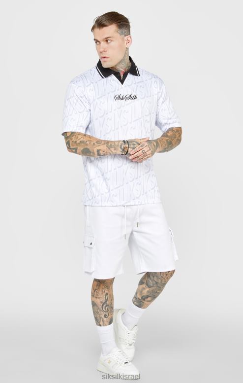SikSilk גברים חולצת כדורגל לבנה D2LH2380 לבוש
