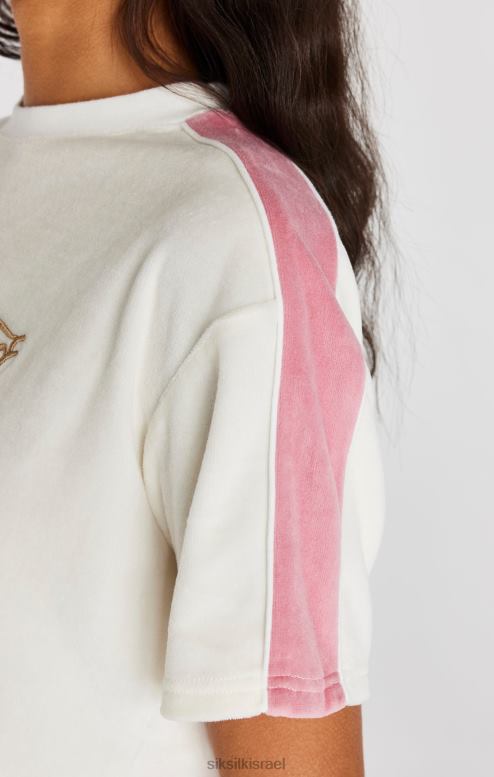 SikSilk נשים חולצת טריקו בצבע אקרו קטיפה D2LH238 לבוש