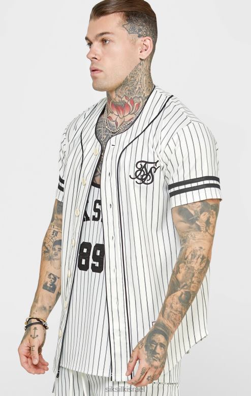 SikSilk גברים חולצת בייסבול בז' D2LH2391 לבוש