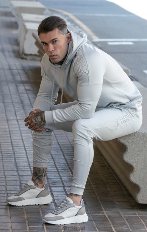 SikSilk גברים קפוצ'ון פאנל אפור D2LH2411 לבוש