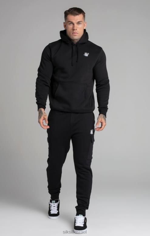 SikSilk גברים קפוצ'ון שחור חיוני D2LH2422 לבוש