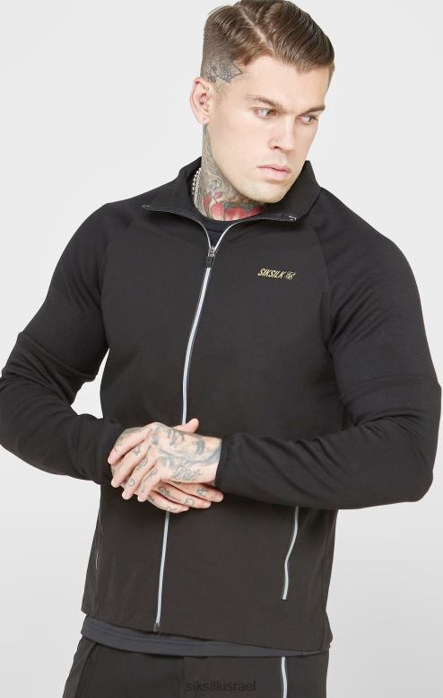 SikSilk גברים רוכסן ספורט שחור D2LH2428 לבוש