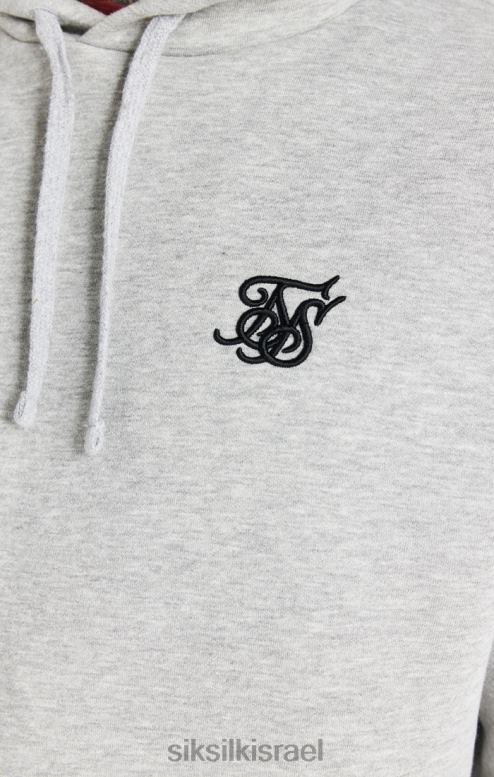 SikSilk גברים קפוצ'ון עליון חיוני בחוואר אפור D2LH2432 לבוש