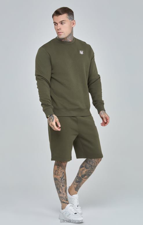 SikSilk גברים סווטשירט חיוני בחאקי D2LH2441 לבוש