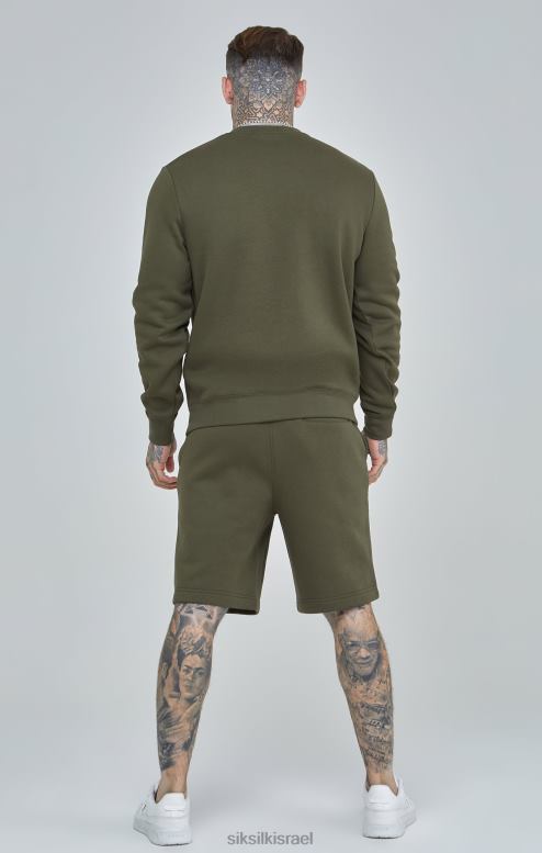 SikSilk גברים סווטשירט חיוני בחאקי D2LH2441 לבוש