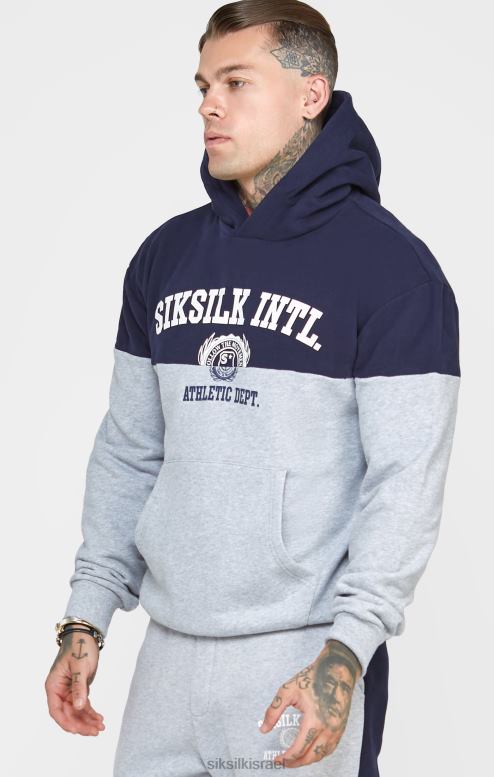 SikSilk גברים חיל הים לחתוך ולתפור קפוצ'ון אוברסייז D2LH2442 לבוש