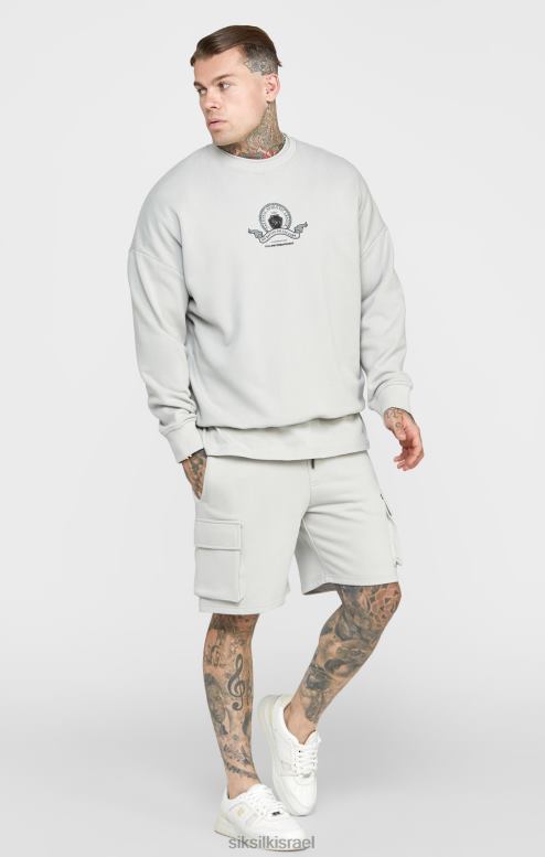 SikSilk גברים סווטשירט אפור באוניברסיטה D2LH2444 לבוש