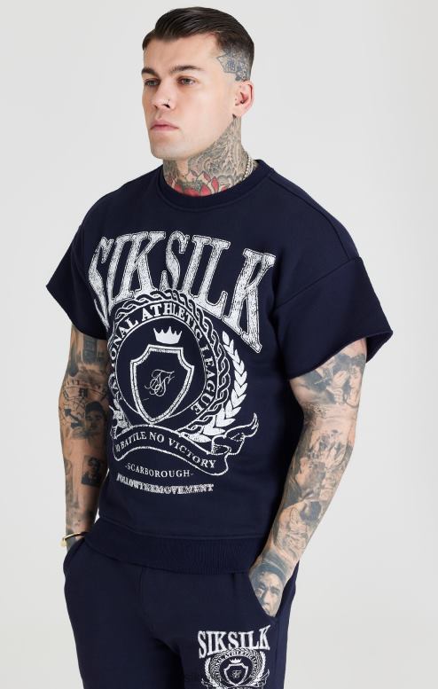 SikSilk גברים סווטשירט של חיל הים D2LH2445 לבוש