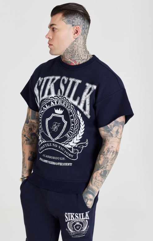 SikSilk גברים סווטשירט של חיל הים D2LH2445 לבוש