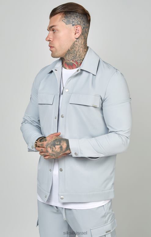 SikSilk גברים חולצה אפורה לשימוש D2LH2462 לבוש