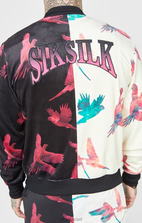 SikSilk גברים מעיל בומבר בהדפס אקרו D2LH2469 לבוש