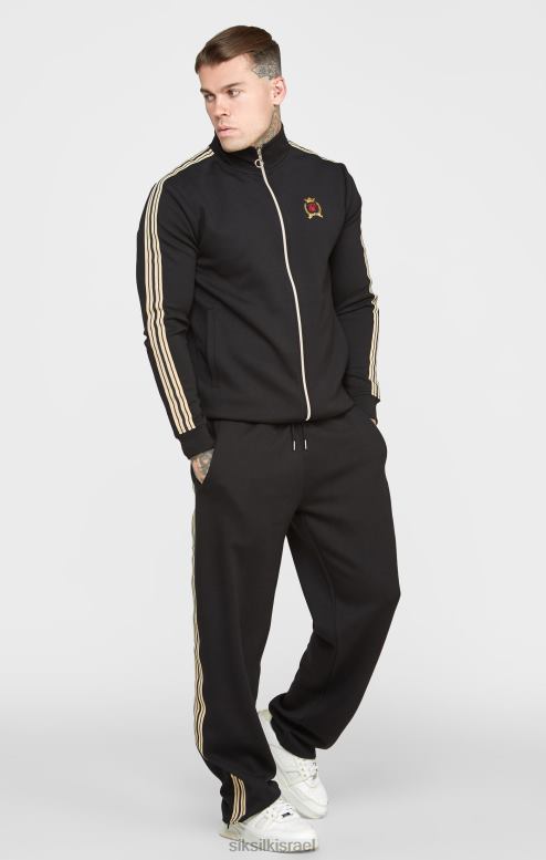 SikSilk גברים ז'קט שחור עם צווארון משפך D2LH2476 לבוש