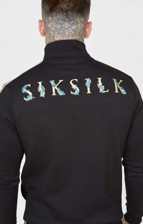 SikSilk גברים ז'קט שחור עם צווארון משפך D2LH2476 לבוש