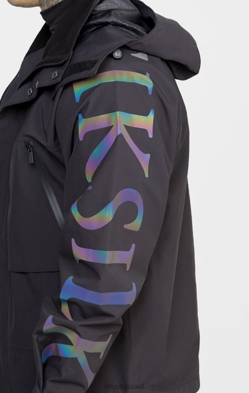 SikSilk גברים ז'קט טכני שחור D2LH2484 לבוש