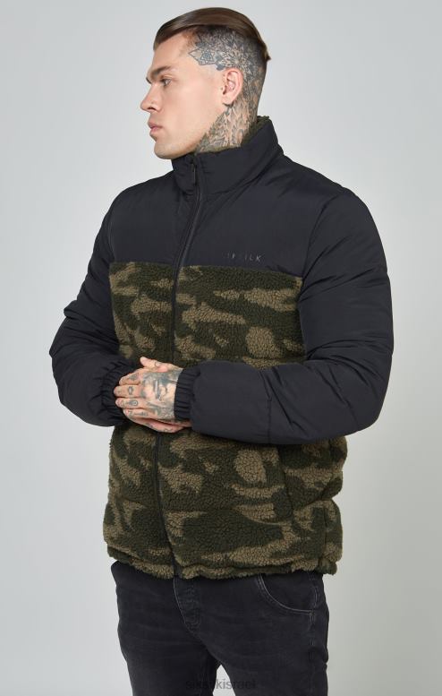 SikSilk גברים מעיל בועות שרפה שחור D2LH2485 לבוש