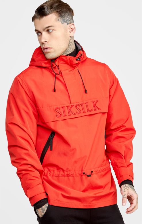 SikSilk גברים מעיל גג אדום D2LH2489 לבוש