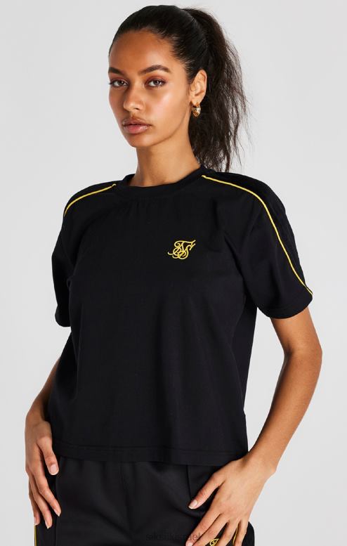 SikSilk נשים חולצה שחורה D2LH249 לבוש