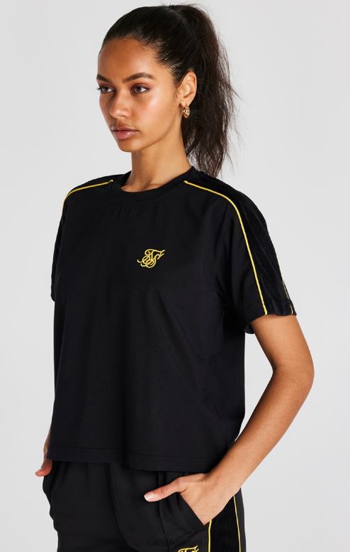 SikSilk נשים חולצה שחורה D2LH249 לבוש