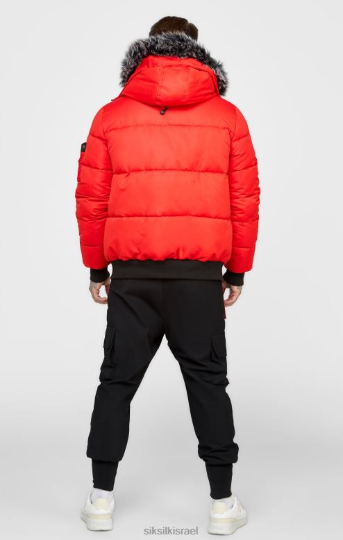 SikSilk גברים מעיל בומבר אדום D2LH2500 לבוש