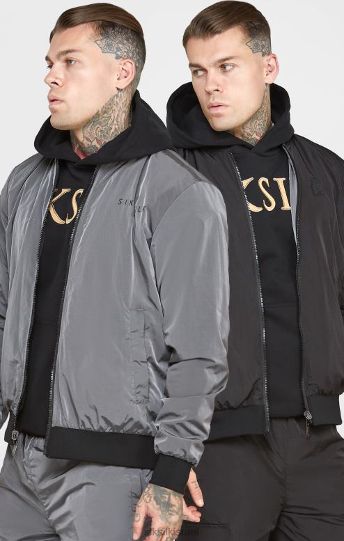SikSilk גברים מפציץ שחור הפיך D2LH2502 לבוש