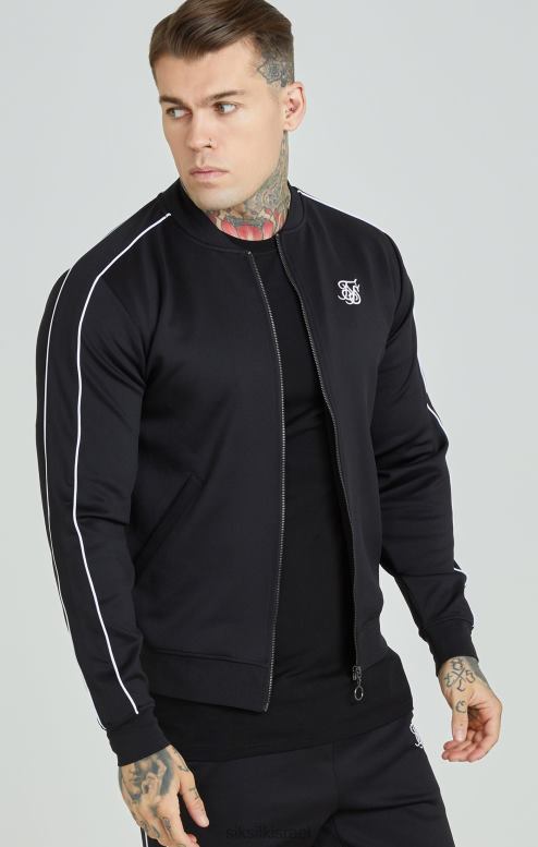 SikSilk גברים אימונית עם פאנל שחור D2LH2503 לבוש
