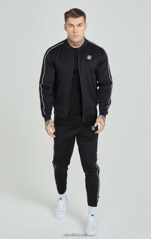 SikSilk גברים אימונית עם פאנל שחור D2LH2503 לבוש