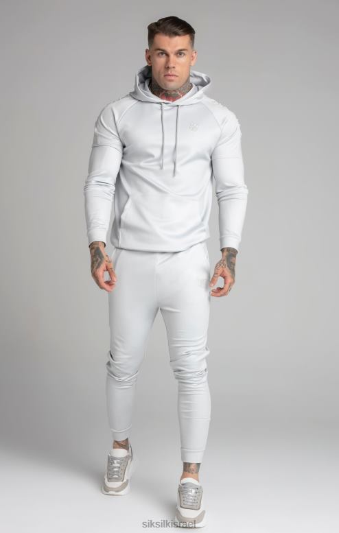 SikSilk גברים מכנסי חפתים בפאנל רקום אפור D2LH2506 לבוש