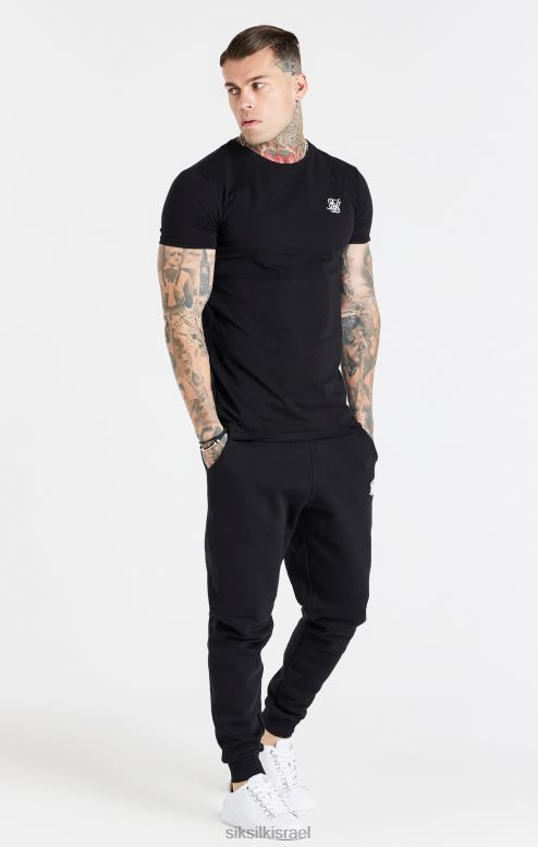 SikSilk גברים ג'וגר שחור חיוני עם חפתים D2LH2507 לבוש