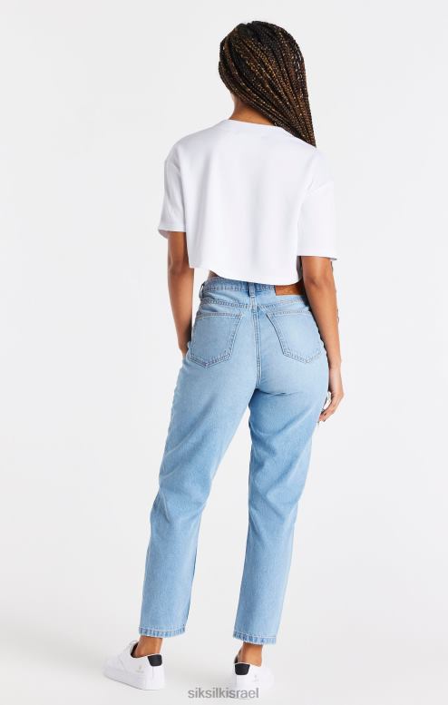 SikSilk נשים חולצת בייסבול לבנה D2LH250 לבוש