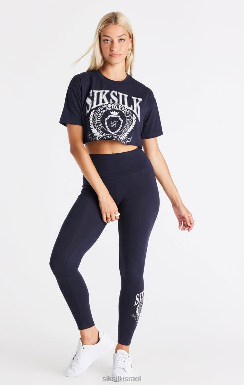 SikSilk נשים חולצת טריקו קצוצה של חיל הים D2LH251 לבוש