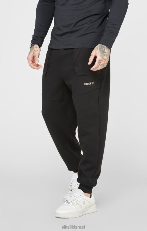SikSilk גברים מכנסי ספורט שחורים D2LH2520 לבוש