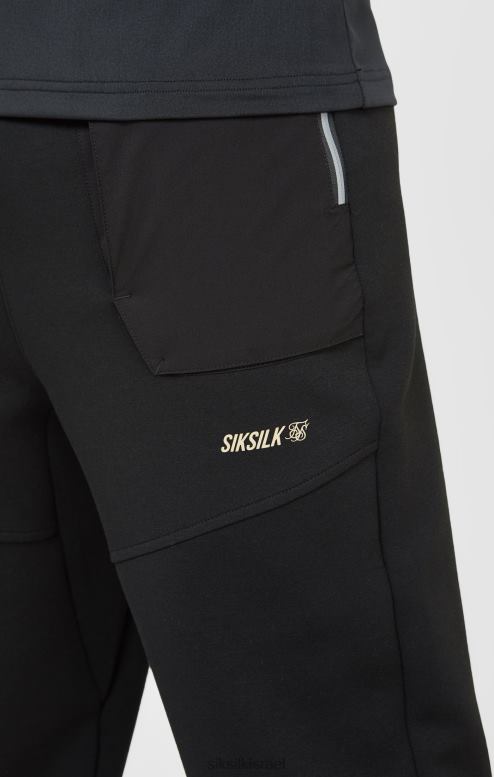 SikSilk גברים מכנסי ספורט שחורים D2LH2520 לבוש