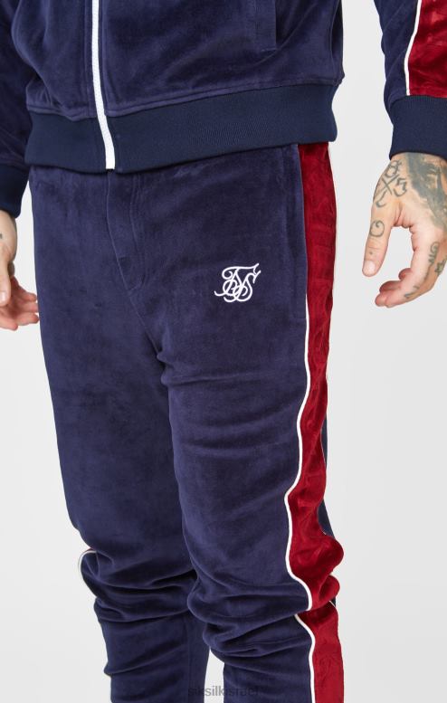 SikSilk גברים מכנסי ספורט קטיפה נייבי D2LH2521 לבוש