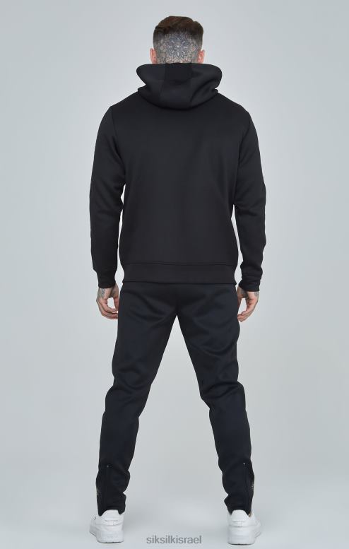 SikSilk גברים מכנסי מסלול טייפ זהב שחור D2LH2529 לבוש