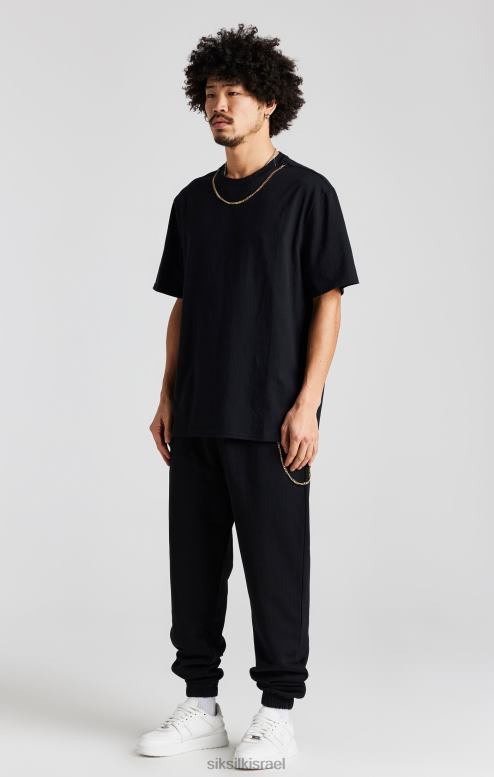 SikSilk גברים ג'וגר שרשרת שחור D2LH2533 לבוש