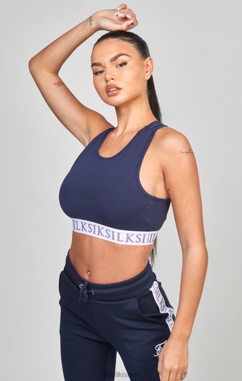 SikSilk נשים ברלט נייבי טייפ D2LH254 לבוש