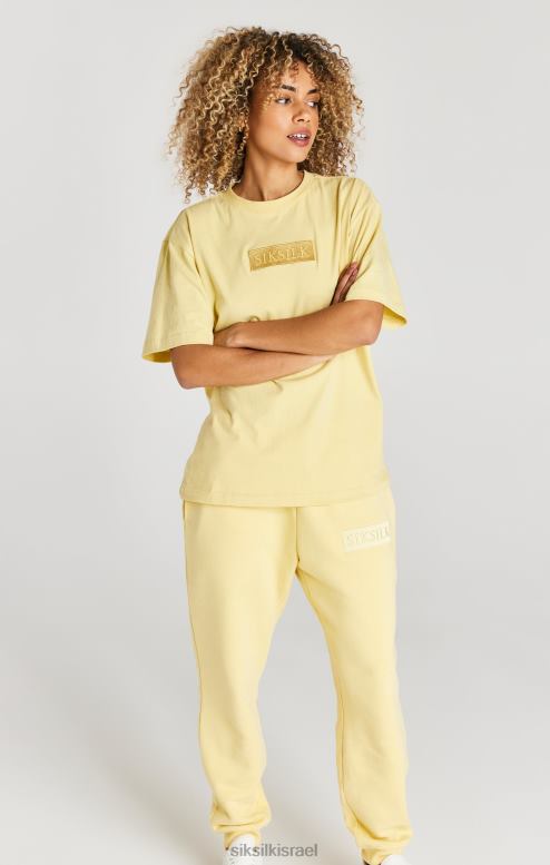 SikSilk גברים ג'וגר צהוב עם חפתים בכושר רגוע D2LH2540 לבוש