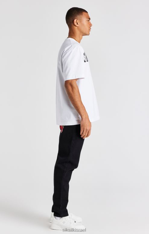 SikSilk גברים ורד שחור בגזרת ג'ינס ישרה D2LH2542 לבוש