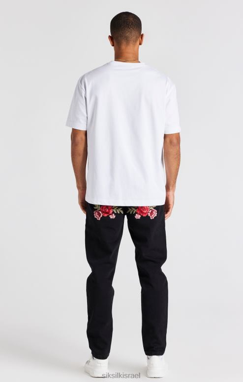 SikSilk גברים ורד שחור בגזרת ג'ינס ישרה D2LH2542 לבוש